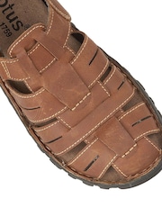 Lotus Brown Leather Fisherman Sandals - Image 4 of 4