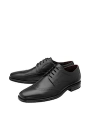 Lotus Black Leather Lace-Up Brogues - Image 2 of 4
