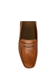 Lotus Brown Leather Loafers - Image 4 of 4