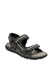 Lotus Grey Leather Open-Toe Sandals - Image 1 of 4