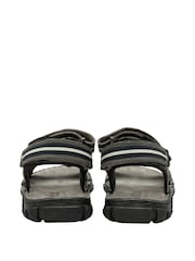 Lotus Grey Leather Open-Toe Sandals - Image 3 of 4