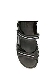 Lotus Grey Leather Open-Toe Sandals - Image 4 of 4