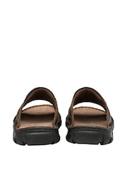 Lotus Brown Dark Open-Toe Mule Sandals - Image 3 of 4