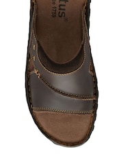 Lotus Brown Dark Open-Toe Mule Sandals - Image 4 of 4