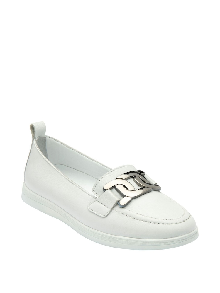 Lotus White Slip-On Casual Shoes - Image 1 of 4