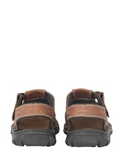 Lotus Light Brown Leather Open-Toe Sandals - Image 3 of 4