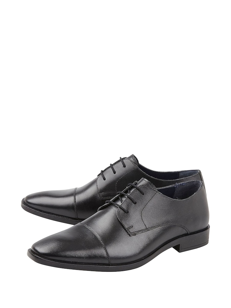 Lotus Onyx Black Leather Derby Shoes - Image 2 of 4