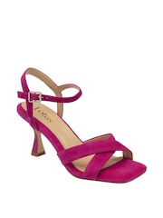 Lotus Pink Open-Toe Heeled Sandals - Image 1 of 4
