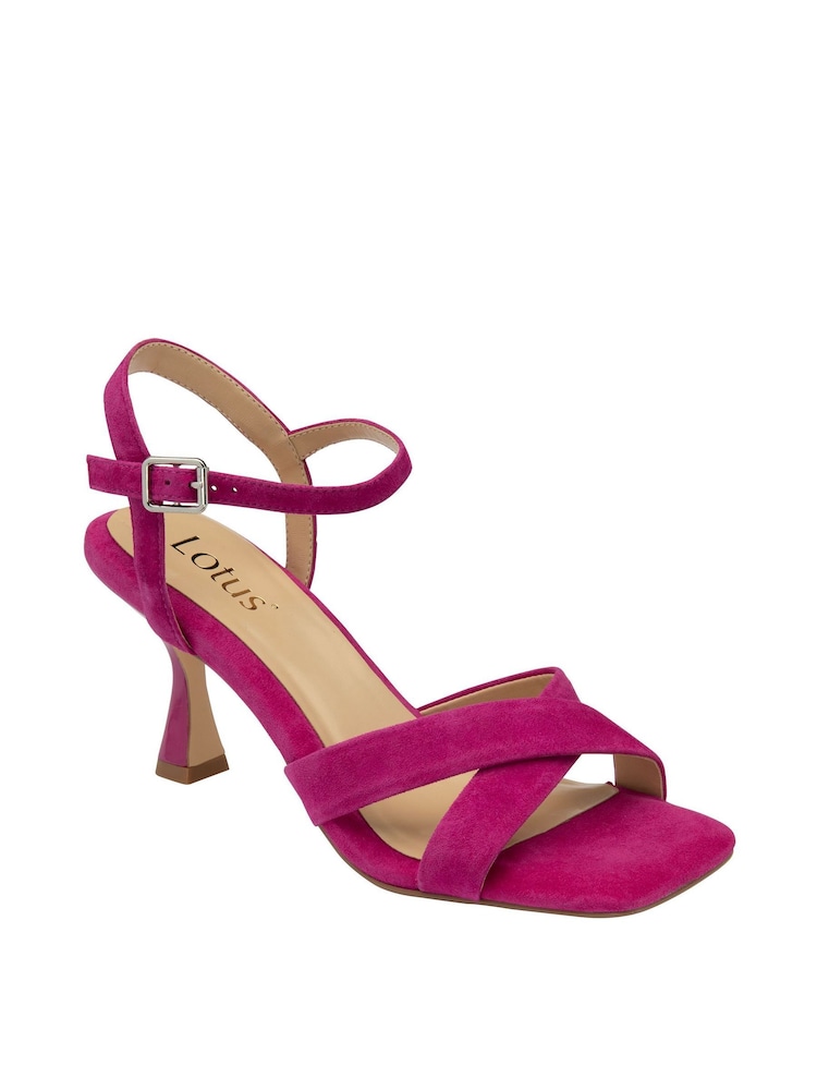 Lotus Pink Open-Toe Heeled Sandals - Image 1 of 4
