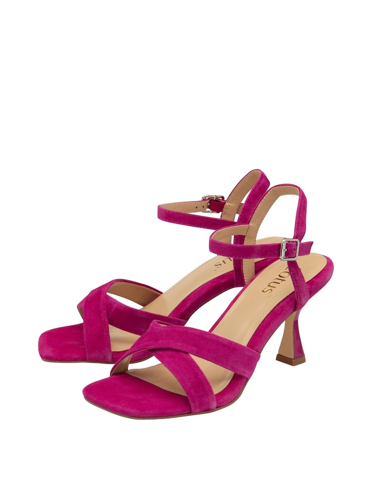 Lotus Pink Open-Toe Heeled Sandals - Image 2 of 4