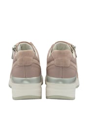 Lotus Pink Zip-Up Wedge Trainers - Image 3 of 4