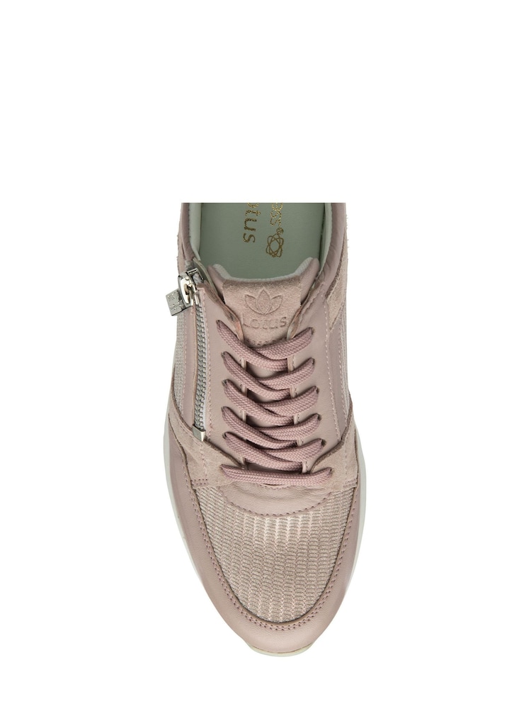 Lotus Pink Zip-Up Wedge Trainers - Image 4 of 4