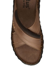 Lotus Tan Brown Leather Mule Sandals - Image 4 of 4