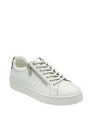 أبيض - حذاء رياضي جلد بسحاب من Lotus - صورة 1 من 1