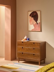 MADE.COM Dark Stain Oak Penn 3 Drawer Chest of Drawers - Image 1 of 5