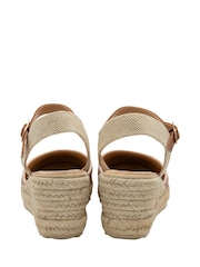 Lotus Pink/Cream Espadrille Wedge Sandals - Image 3 of 4