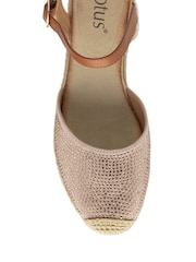 Lotus Pink/Cream Espadrille Wedge Sandals - Image 4 of 4