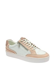 Lotus Pink Leather Zip-Up Trainers - Image 1 of 4