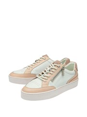 Lotus Pink Leather Zip-Up Trainers - Image 2 of 4