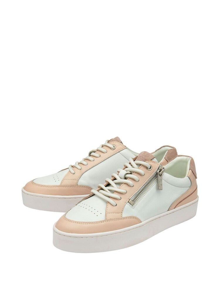 Lotus Pink Leather Zip-Up Trainers - Image 2 of 4