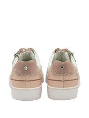 Lotus Pink Leather Zip-Up Trainers - Image 3 of 4