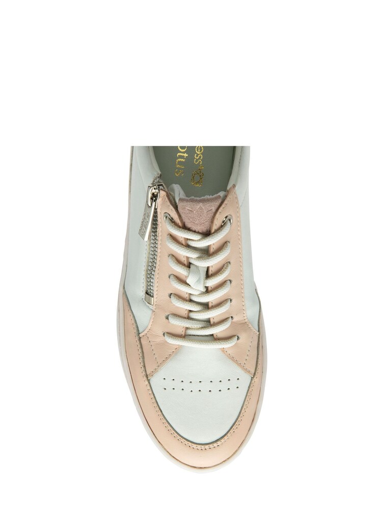 Lotus Pink Leather Zip-Up Trainers - Image 4 of 4