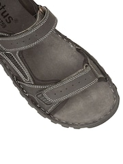 Negro - Sandalias de cuero con puntera abierta de Lotus - Imagen 4 de 4