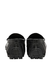 Lotus Black Leather Loafers - Image 3 of 4