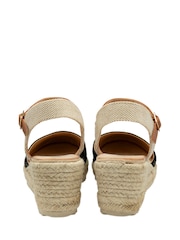 Lotus Black Espadrille Wedge Sandals - Image 3 of 4