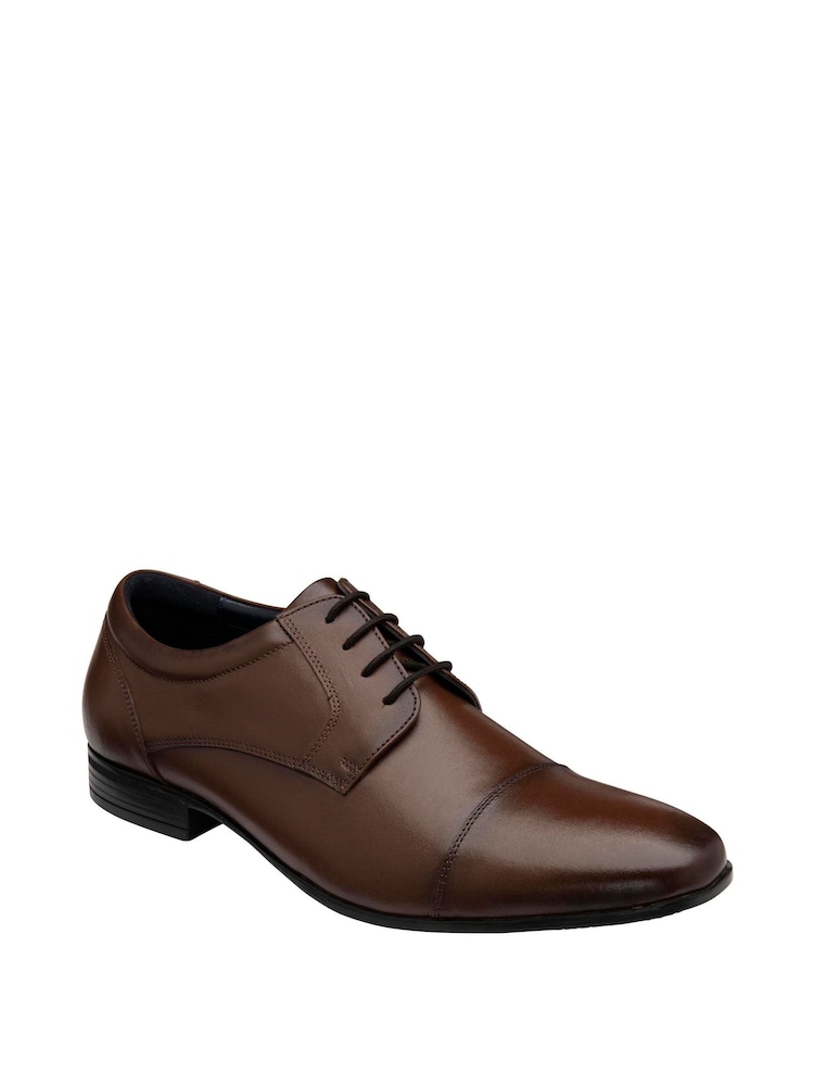 Lotus Brown Leather Oxford Shoes - Image 1 of 4