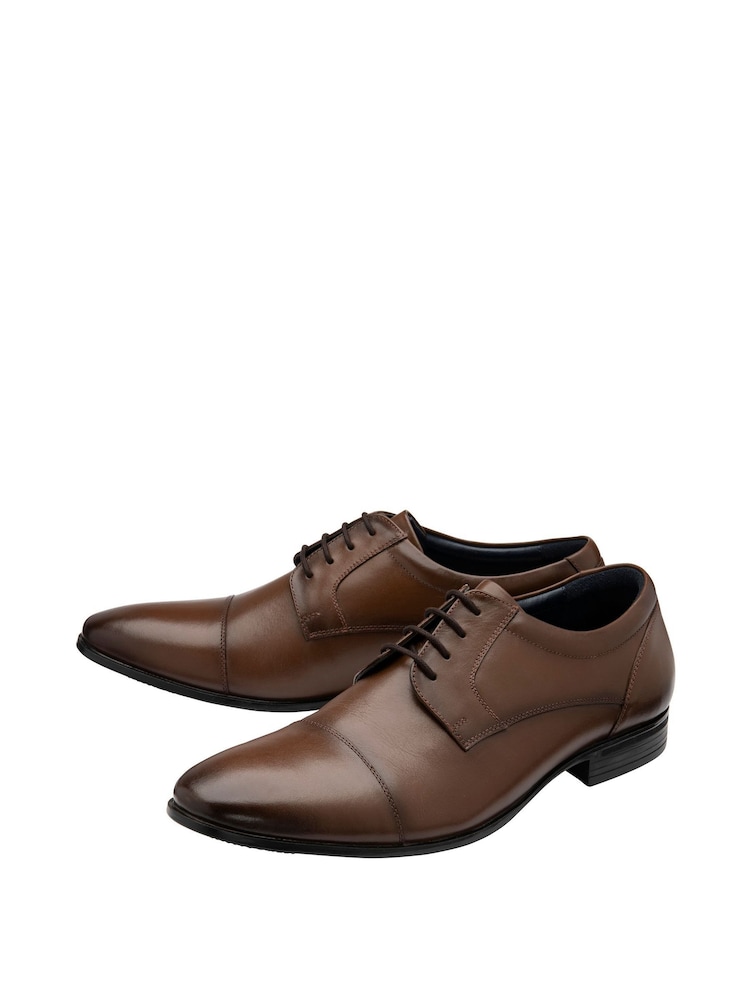 Lotus Brown Leather Oxford Shoes - Image 2 of 4