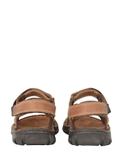 Brown Marrown - Sandalias de cuero con puntera abierta de Lotus - Imagen 3 de 4