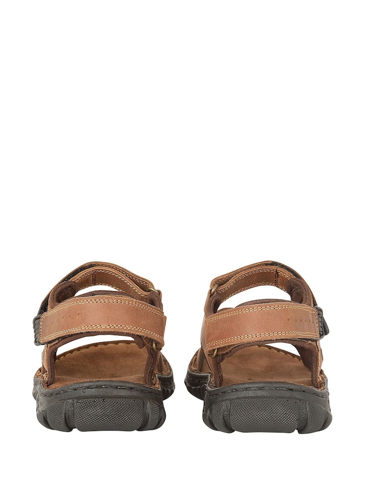 Lotus Brown Marrown Leather Open-Toe Sandals - Image 3 of 4