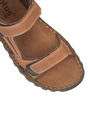 Brown Marrown - Sandalias de cuero con puntera abierta de Lotus - Imagen 4 de 4