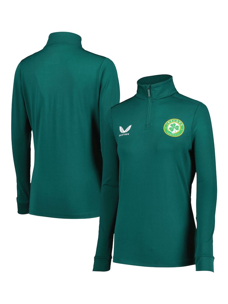 Fanatics Green Republic of Ireland Players Training 1/4 Zip Midlayer Top Womens - Image 1 of 3