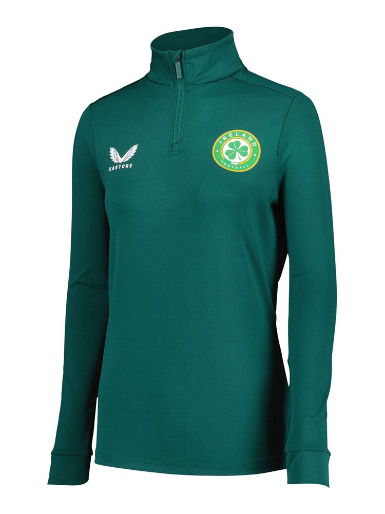 Fanatics Green Republic of Ireland Players Training 1/4 Zip Midlayer Top Womens - Image 2 of 3