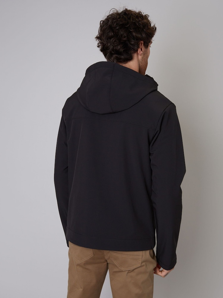 أسود - Threadbare Showerproof Fleece Lined Hooded Jacket - صورة 2 من 5 أسود - Threadbare Showerproof Fleece Lined Hooded Jacket - صورة 2 من 5