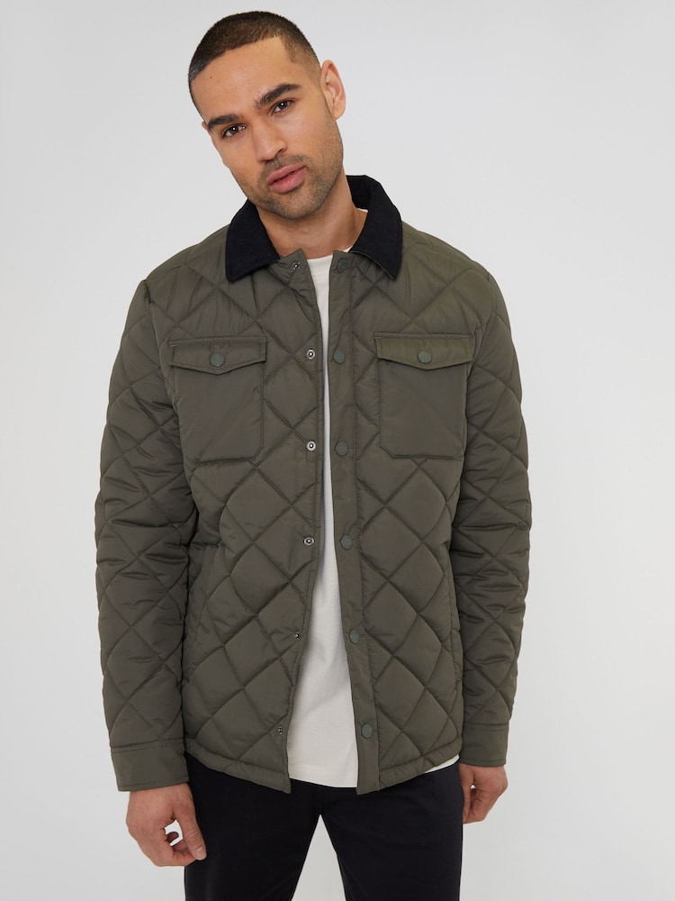 Khaki - Threadbare nepremočljiva jakna s podlogo iz mikroflisa - Slika 1 iz 4 Khaki - Threadbare nepremočljiva jakna s podlogo iz mikroflisa - Slika 1 iz 4