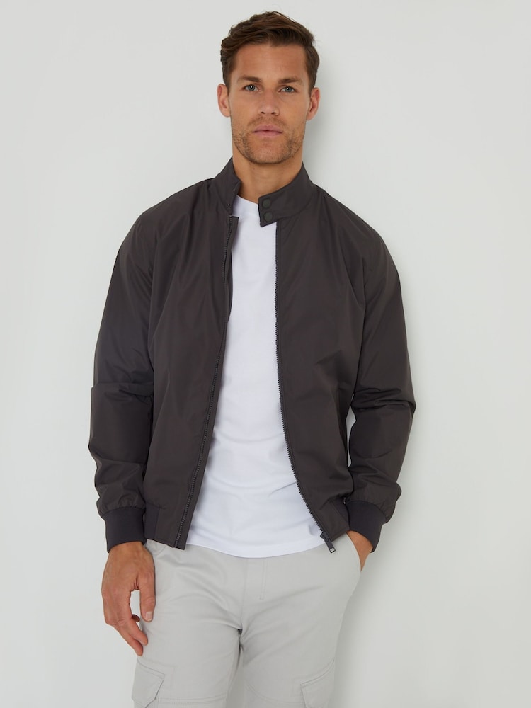 Threadbare Grey Showerproof Harrington Style Jacket - Image 1 of 4