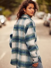 Blue Check Long Sleeve Shacket - Image 5 of 8