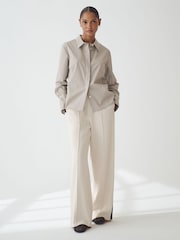 Stone Stripe Fitted Collared Long Sleeve Shirt - Image 2 of 7