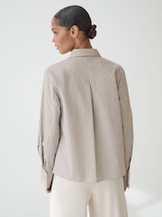 Stone Stripe Fitted Collared Long Sleeve Shirt - Image 3 of 7