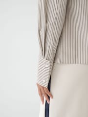 Stone Stripe Fitted Collared Long Sleeve Shirt - Image 4 of 7