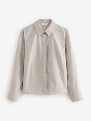Stone Stripe Fitted Collared Long Sleeve Shirt - Image 6 of 7