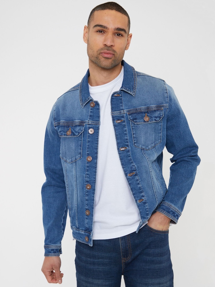 Threadbare Blue Classic Denim Jacket - Image 1 of 4