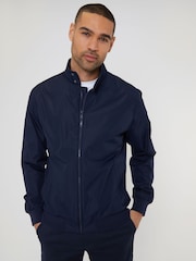 Threadbare Navy Showerproof Harrington Style Jacket - Image 1 of 5