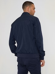 Threadbare Navy Showerproof Harrington Style Jacket - Image 2 of 5