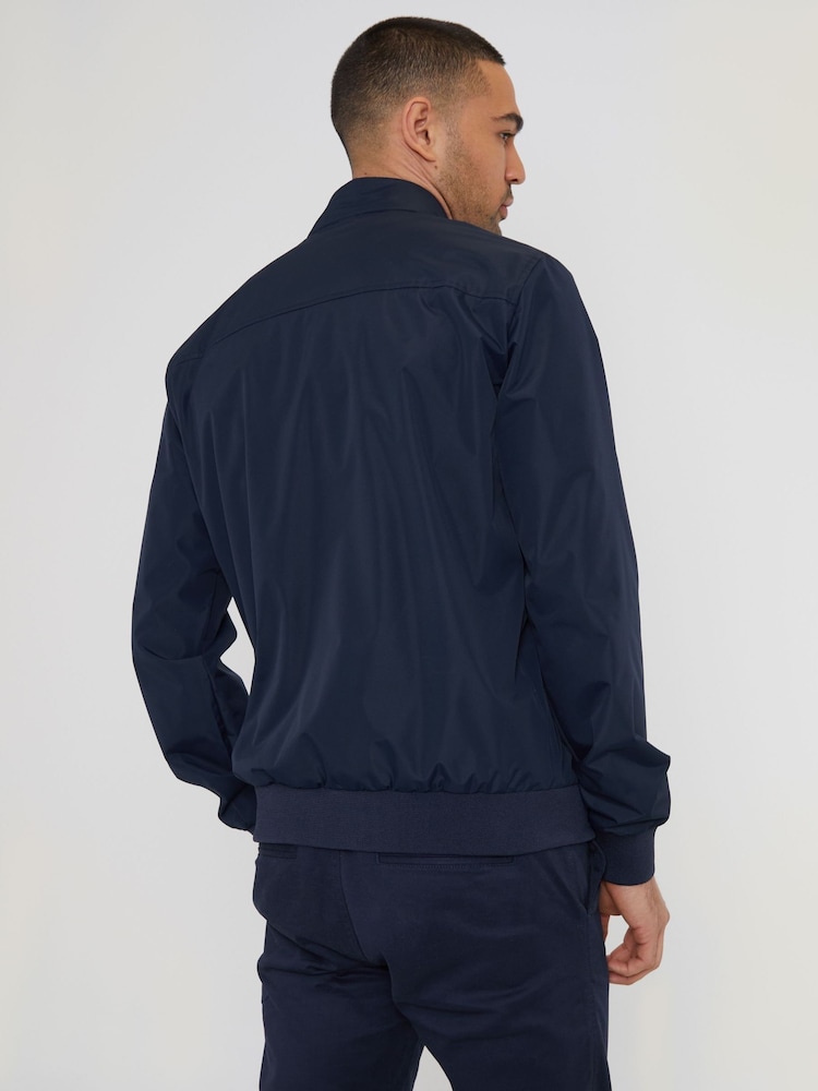 Threadbare Navy Showerproof Harrington Style Jacket - Image 2 of 5