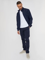 Threadbare Navy Showerproof Harrington Style Jacket - Image 4 of 5