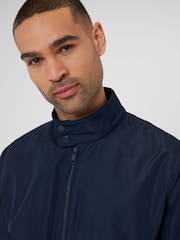Threadbare Navy Showerproof Harrington Style Jacket - Image 5 of 5